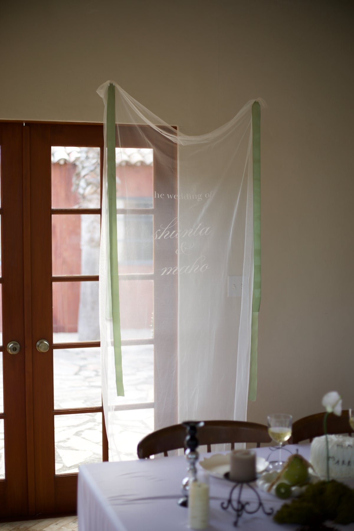 wedding sheer tapestry