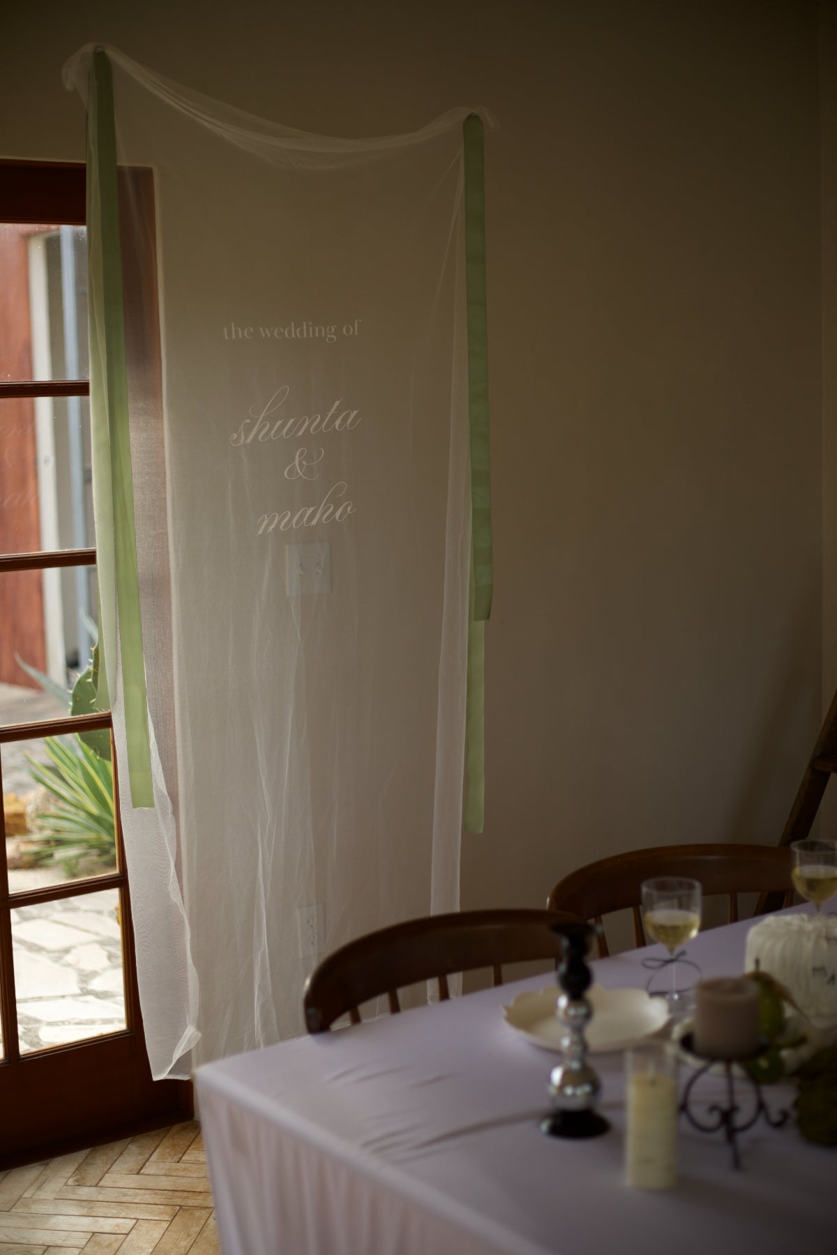 wedding sheer tapestry